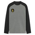 Male Raglan T-Shirt | Men's Regular Fit | 180 GSM Bio-Washed Fabric | Double Stitched, Ribbed Neck | Personalized | Typography | Sarcasm | Intelligence | Everyday | Confident | Not Arrogant, Just Intelligent - left pocket - mockup 3