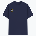 Basic T-Shirt | Unisex Fit XS-2XL | 180 GSM Poly-Cotton Blend | Soft Finish, Durable | Adults | Personalized | Typography | Sarcasm | Intelligence | Everyday | Confident | Not Arrogant, Just Intelligent - right pocket - Navy Blue - mockup 4