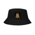 Classic Bucket Hat | Unisex Fit | Heavy Cotton | Sun Protection, Comfortable | Men & Women | Personalized | Typography | Sarcasm | Intelligence | Everyday | Confident | Not Arrogant, Just Intelligent - front - Black - mockup 1