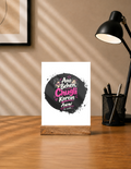 Acrylic Photo Frame with Stand | 5x7 Inch | Acrylic & Wood | UV Printed Tabletop Display | Universal | Personalized | Typography | Friendship | Social Interaction | Friendship Day | Humorous | Gossip Queens - front - mockup 1