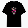 Cotton Stretch T-Shirt | Unisex Fit | 95% Cotton 5% Spandex | Breathable Flexible Durable | Adults | Personalized | Typography | Friendship | Social Interaction | Friendship Day | Humorous | Gossip Queens - front - Black - mockup 1