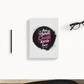 Daily Planner | 3-Month Undated | Soft-Bound | 204 Pages, Dotted Notes | Unisex Adult | Personalized | Typography | Friendship | Social Interaction | Friendship Day | Humorous | Gossip Queens - back - White - mockup 2