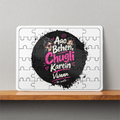 MDF Wooden Puzzle | 6x8 Inch 30 Pieces | Glossy Finish | Durable, Waterproof | Kids & Adults | Personalized | Typography | Friendship | Social Interaction | Friendship Day | Humorous | Gossip Queens - front - White - mockup 1