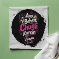 Cloth Napkin | Standard Dining Size | 100% Polyester | Soft, Durable, Hemmed | Unisex | Personalized | Typography | Friendship | Social Interaction | Friendship Day | Humorous | Gossip Queens - front - White - mockup 1