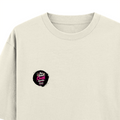 Oversized Classic T-Shirt | Unisex Relaxed Fit | 100% Super-Combed Cotton | Pre-Shrunk, Double-Stitched | Adults | Personalized | Typography | Friendship | Social Interaction | Friendship Day | Humorous | Gossip Queens - left pocket - Off White - mockup 3
