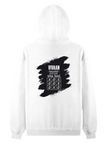 Pullover Hoodie | Unisex Regular Fit | Cotton Blend Tri-Layer | All-Season Comfort, Ribbed Cuffs | Adults | Personalized | Typography | Thinking | Creativity | Everyday | Clever | Thinks Outside The Box - back - White - mockup 2