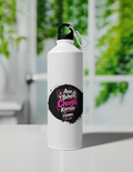 Sipper Bottle | 750 ml Unisex | Aluminum | Clip Cap | Fade-Proof | Personalized | Typography | Friendship | Social Interaction | Friendship Day | Humorous | Gossip Queens - front - White - mockup 1