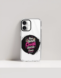 iPhone Glass Case | For Various iPhone Models | Tempered Glass & TPU | Hybrid Protection, Wireless Charging | Unisex | Personalized | Typography | Friendship | Social Interaction | Friendship Day | Humorous | Gossip Queens