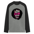 Male Raglan T-Shirt | Men's Regular Fit | 180 GSM Bio-Washed Fabric | Double Stitched, Ribbed Neck | Personalized | Typography | Friendship | Social Interaction | Friendship Day | Humorous | Gossip Queens - front - mockup 1