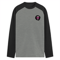 Male Raglan T-Shirt | Men's Regular Fit | 180 GSM Bio-Washed Fabric | Double Stitched, Ribbed Neck | Personalized | Typography | Friendship | Social Interaction | Friendship Day | Humorous | Gossip Queens - right pocket - mockup 4