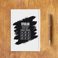 Sketchbook | A5 Size | 140 GSM Paper | Spiral Bound | Unisex | Personalized | Typography | Thinking | Creativity | Everyday | Clever | Thinks Outside The Box - back - White - mockup 2