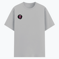 Basic T-Shirt | Unisex Fit XS-2XL | 180 GSM Poly-Cotton Blend | Soft Finish, Durable | Adults | Personalized | Typography | Friendship | Social Interaction | Friendship Day | Humorous | Gossip Queens - right pocket - Grey Melange - mockup 4