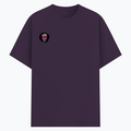 Basic T-Shirt | Unisex Fit XS-2XL | 180 GSM Poly-Cotton Blend | Soft Finish, Durable | Adults | Personalized | Typography | Friendship | Social Interaction | Friendship Day | Humorous | Gossip Queens - right pocket - Purple melange - mockup 4