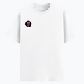 Basic T-Shirt | Unisex Fit XS-2XL | 180 GSM Poly-Cotton Blend | Soft Finish, Durable | Adults | Personalized | Typography | Friendship | Social Interaction | Friendship Day | Humorous | Gossip Queens - right pocket - White - mockup 4