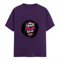 Female Classic Crew T-Shirt | Regular Fit | 180 GSM Bio-Washed Cotton Blend | Pre-Shrunk, Double-Stitched | Women | Personalized | Typography | Friendship | Social Interaction | Friendship Day | Humorous | Gossip Queens - front - Purple - mockup 1