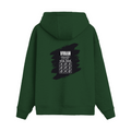 Oversized Hoodie | Relaxed Fit Unisex | 400 GSM Cotton Blend | Pre-Shrunk Warmth & Comfort | Adults | Personalized | Typography | Thinking | Creativity | Everyday | Clever | Thinks Outside The Box - back - Bottle Green - mockup 2