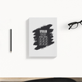 Daily Planner | 3-Month Undated | Soft-Bound | 204 Pages, Dotted Notes | Unisex Adult | Personalized | Typography | Thinking | Creativity | Everyday | Clever | Thinks Outside The Box - back - White - mockup 2