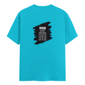 Male Classic Crew T-Shirt | Men's Regular Fit | 180 GSM Bio-Washed Cotton | Pre-Shrunk, Double-Stitched | Personalized | Typography | Thinking | Creativity | Everyday | Clever | Thinks Outside The Box - back - SkyBlue - mockup 2