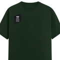 Male Classic Crew T-Shirt | Men's Regular Fit | 180 GSM Bio-Washed Cotton | Pre-Shrunk, Double-Stitched | Personalized | Typography | Thinking | Creativity | Everyday | Clever | Thinks Outside The Box - right pocket - Bottle Green - mockup 4