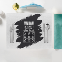Placemat | Standard Dining | 100% Polyester | Durable, Fade-Proof, Soft | Unisex | Personalized | Typography | Thinking | Creativity | Everyday | Clever | Thinks Outside The Box