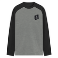 Male Raglan T-Shirt | Men's Regular Fit | 180 GSM Bio-Washed Fabric | Double Stitched, Ribbed Neck | Personalized | Typography | Thinking | Creativity | Everyday | Clever | Thinks Outside The Box - right pocket - mockup 4