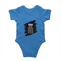 Baby Romper | 0-12 Months | 180 GSM Bio-Washed Cotton | Double-Stitched, Pre-Shrunk | Unisex | Personalized | Typography | Thinking | Creativity | Everyday | Clever | Thinks Outside The Box - back - Orchid Blue - mockup 2