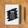 A5 Notepad | 120 Pages, Ruled/Unruled | 70 GSM Natural Shade Paper, 300 GSM Cover | Wire Bound | Everyday Use | Personalized | Typography | Thinking | Creativity | Everyday | Clever | Thinks Outside The Box - back - White - mockup 2