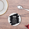 Coasters | 3mm MDF Board | Super Glossy Finish, Durable | Unisex | Personalized | Typography | Thinking | Creativity | Everyday | Clever | Thinks Outside The Box - front - White - mockup 1