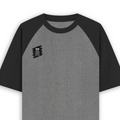 Unisex Oversized Raglan T-Shirt | Relaxed Fit | 180 GSM Bio-Washed Cotton | Two-Tone Design | Soft Comfort | Personalized | Typography | Thinking | Creativity | Everyday | Clever | Thinks Outside The Box - right pocket - mockup 4