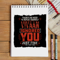 Sketchbook | A5 Size | 140 GSM Paper | Spiral Bound | Unisex | Personalized | Typography | Sarcasm | Humor | Everyday | Sarcastic | Ignored You Just Fine - front - White - mockup 1