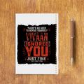 Sketchbook | A5 Size | 140 GSM Paper | Spiral Bound | Unisex | Personalized | Typography | Sarcasm | Humor | Everyday | Sarcastic | Ignored You Just Fine - back - White - mockup 2