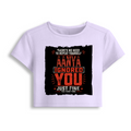 Female Baby Tee | Cropped Fit | Cotton Spandex Blend | Stretchy & Breathable | Women | Personalized | Typography | Sarcasm | Humor | Everyday | Sarcastic | Ignored You Just Fine - front - Lavender - mockup 1