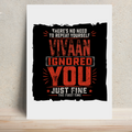Metal Posters | 8x11.7 & 11.7x15.7 Inches | 1mm Thick Metal | Magnetic Mount | Waterproof | Glossy Finish | Home Decor | Personalized | Typography | Sarcasm | Humor | Everyday | Sarcastic | Ignored You Just Fine - front - White - mockup 1