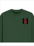 Oversized Sweatshirt | Relaxed Fit Unisex | 90% Cotton 10% Polyester 400 GSM | Pre-Shrunk Drop Shoulder | Unisex | Personalized | Typography | Sarcasm | Humor | Everyday | Sarcastic | Ignored You Just Fine - left pocket - Bottle Green - mockup 3