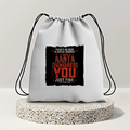 Drawstring Bag | 280 GSM | Durable Cotton | Secure Closure | Unisex | Personalized | Typography | Sarcasm | Humor | Everyday | Sarcastic | Ignored You Just Fine - back - mockup 2