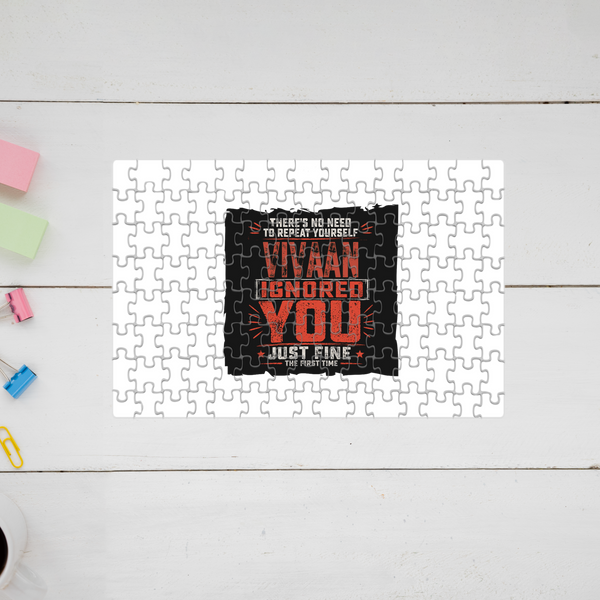 Jigsaw Puzzle | 120 Pieces A4 Size | Recycled Paper Semi-Glossy Finish | Fade-Proof Engaging Entertainment | Unisex | Personalized | Typography | Sarcasm | Humor | Everyday | Sarcastic | Ignored You Just Fine