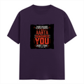 Male Classic Crew T-Shirt | Men's Regular Fit | 180 GSM Bio-Washed Cotton | Pre-Shrunk, Double-Stitched | Personalized | Typography | Sarcasm | Humor | Everyday | Sarcastic | Ignored You Just Fine - front - Purple - mockup 1