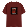 Male Classic Crew T-Shirt | Men's Regular Fit | 180 GSM Bio-Washed Cotton | Pre-Shrunk, Double-Stitched | Personalized | Typography | Sarcasm | Humor | Everyday | Sarcastic | Ignored You Just Fine - back - Brick Red - mockup 2