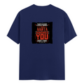 Male Classic Crew T-Shirt | Men's Regular Fit | 180 GSM Bio-Washed Cotton | Pre-Shrunk, Double-Stitched | Personalized | Typography | Sarcasm | Humor | Everyday | Sarcastic | Ignored You Just Fine - back - Royal Blue - mockup 2