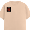 Male Classic Crew T-Shirt | Men's Regular Fit | 180 GSM Bio-Washed Cotton | Pre-Shrunk, Double-Stitched | Personalized | Typography | Sarcasm | Humor | Everyday | Sarcastic | Ignored You Just Fine - right pocket - Peach - mockup 4
