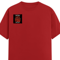 Male Classic Crew T-Shirt | Men's Regular Fit | 180 GSM Bio-Washed Cotton | Pre-Shrunk, Double-Stitched | Personalized | Typography | Sarcasm | Humor | Everyday | Sarcastic | Ignored You Just Fine - right pocket - Red - mockup 4