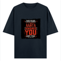 Oversized Classic T-Shirt | Unisex Relaxed Fit | 100% Super-Combed Cotton | Pre-Shrunk, Double-Stitched | Adults | Personalized | Typography | Sarcasm | Humor | Everyday | Sarcastic | Ignored You Just Fine - front - Navy Blue - mockup 1