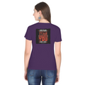 Female Classic Crew T-Shirt | Regular Fit | 180 GSM Bio-Washed Cotton Blend | Pre-Shrunk, Double-Stitched | Women | Personalized | Typography | Sarcasm | Humor | Everyday | Sarcastic | Ignored You Just Fine - back - Purple - mockup 2