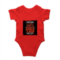 Baby Romper | 0-12 Months | 180 GSM Bio-Washed Cotton | Double-Stitched, Pre-Shrunk | Unisex | Personalized | Typography | Sarcasm | Humor | Everyday | Sarcastic | Ignored You Just Fine - back - Red - mockup 2