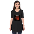 Maternity T-Shirt Dress | Women's Regular Fit | Bio-Washed Cotton Blend | Double-Stitched Comfort | Female | Personalized | Typography | Sarcasm | Humor | Everyday | Sarcastic | Ignored You Just Fine - front - Black - mockup 1
