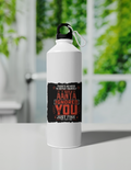 Sipper Bottle | 750 ml Unisex | Aluminum | Clip Cap | Fade-Proof | Personalized | Typography | Sarcasm | Humor | Everyday | Sarcastic | Ignored You Just Fine - front - White - mockup 1