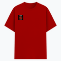 Basic T-Shirt | Unisex Fit XS-2XL | 180 GSM Poly-Cotton Blend | Soft Finish, Durable | Adults | Personalized | Typography | Sarcasm | Humor | Everyday | Sarcastic | Ignored You Just Fine - right pocket - Red - mockup 4