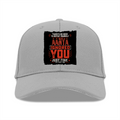 Baseball Ottoman Cap | Universal Fit | Ottoman Fabric | Adjustable Strap, Structured | Unisex Adult | Personalized | Typography | Sarcasm | Humor | Everyday | Sarcastic | Ignored You Just Fine - front - Grey - mockup 1