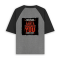 Unisex Oversized Raglan T-Shirt | Relaxed Fit | 180 GSM Bio-Washed Cotton | Two-Tone Design | Soft Comfort | Personalized | Typography | Sarcasm | Humor | Everyday | Sarcastic | Ignored You Just Fine - back - mockup 2