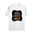 Male Standard Crew T-Shirt | Regular Fit | 100% Cotton (180 GSM) | Breathable, Durable | Men's | Personalized | Typography | Self-reliance | Individualism | Everyday | Confident | Aag Lage Basti Mein - front - White - mockup 1